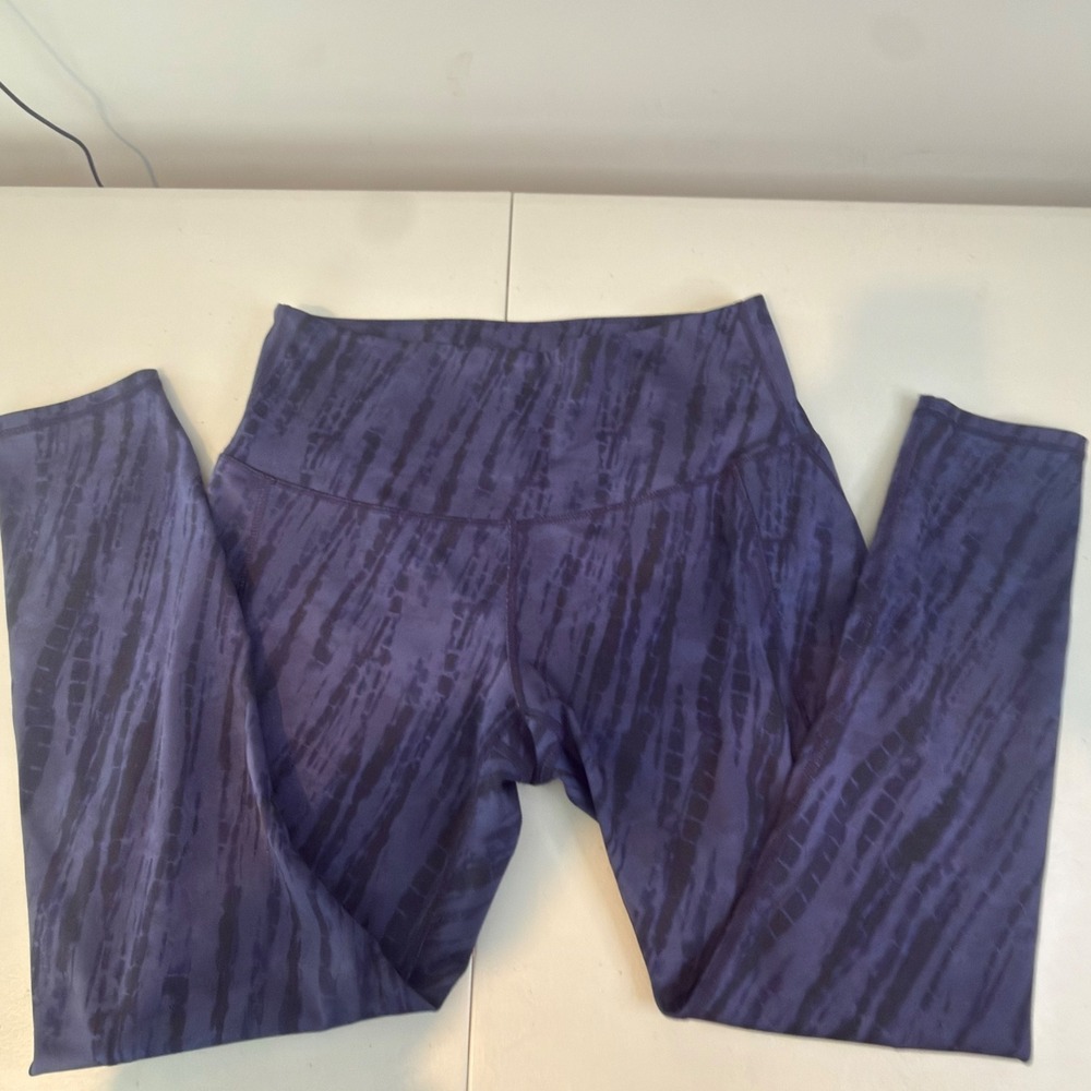 LegEnd Purple Tie Dye High Waisted Active Leggings with Pockets Size Large‎